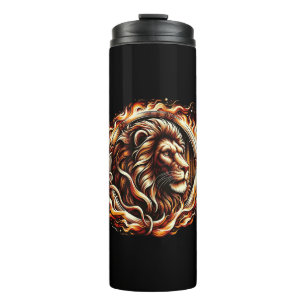 Bouteilles Isothermes Lion flamboyant en anneau d'astrologie des flammes