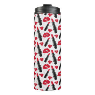 Bouteilles Isothermes Lipstick Et Lips Polka Dot Motif