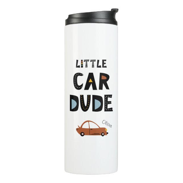 Bouteilles Isothermes Little Car Dude Prénom Garçon (Tourné sur la gauche)