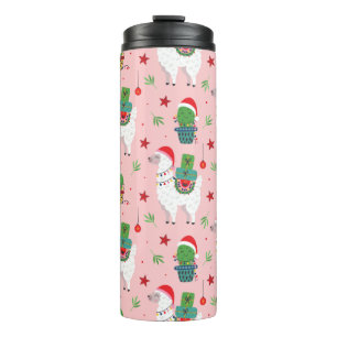 Bouteilles Isothermes Llamas et cactus Motif de Noël