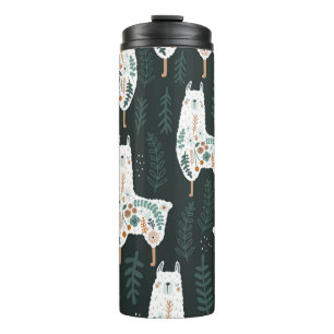Bouteilles Isothermes Llamas Florales Cute Texture Vintage