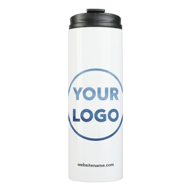 Bouteilles Isothermes Logo de Custom Company et site Web d'affaires (Devant)
