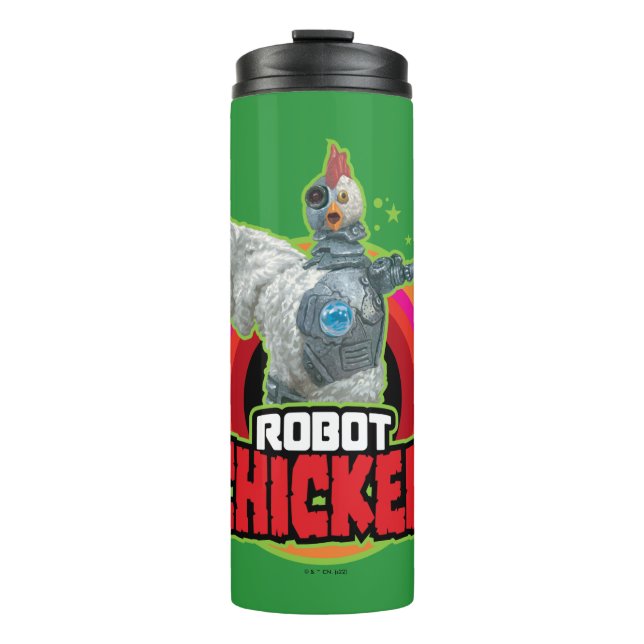 Bouteilles Isothermes Logo de Robot Chicken Character (Devant)