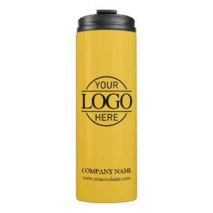Bouteilles Isothermes Logo d'entreprise de marque moderne simple jaune