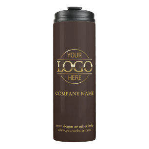 Bouteilles Isothermes Logo d'entreprise minimaliste Brown