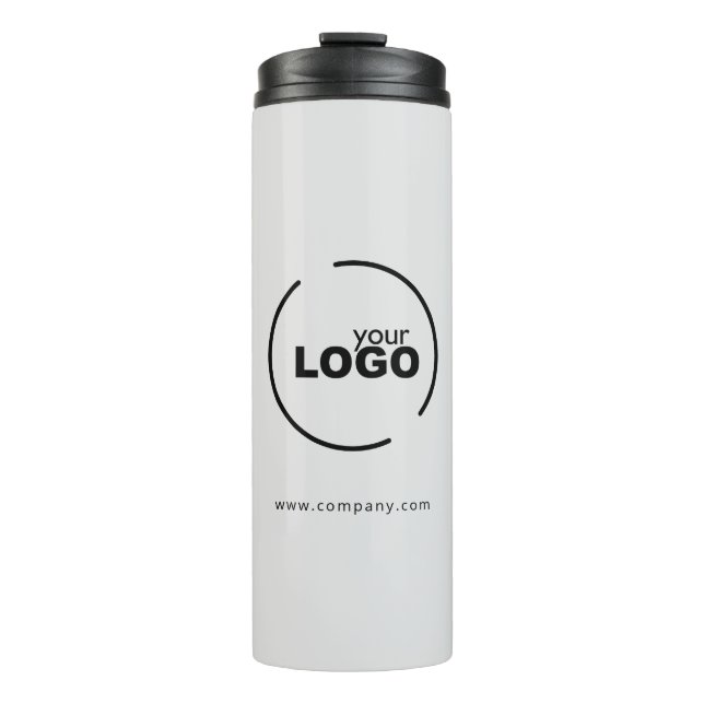 Bouteilles Isothermes Logo Professionnel Moderne Entreprise Gris Clair (Devant)