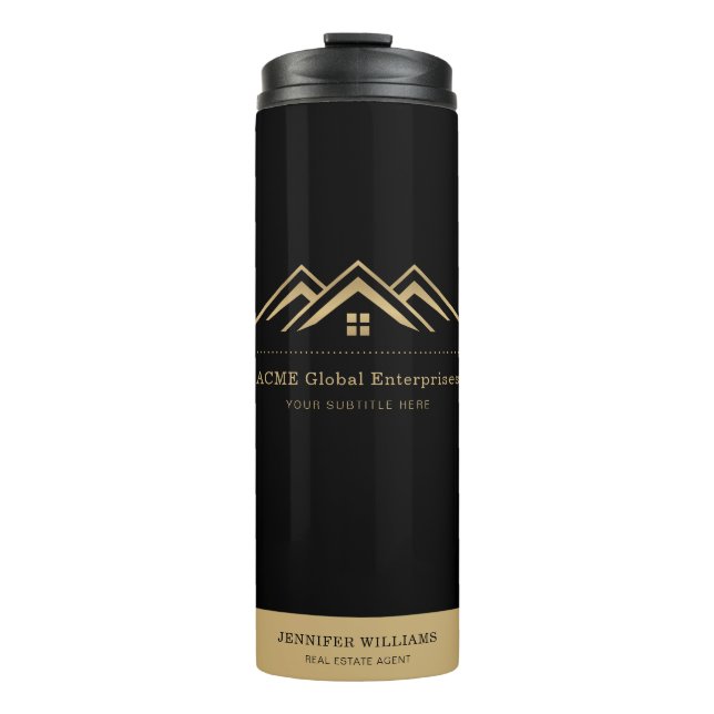 Bouteilles Isothermes Logo Promotionnel immobilier moderne (Devant)