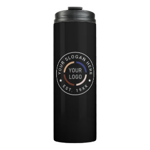 Bouteilles Isothermes Logo promotionnel sur mesure en noir Tumb thermiqu