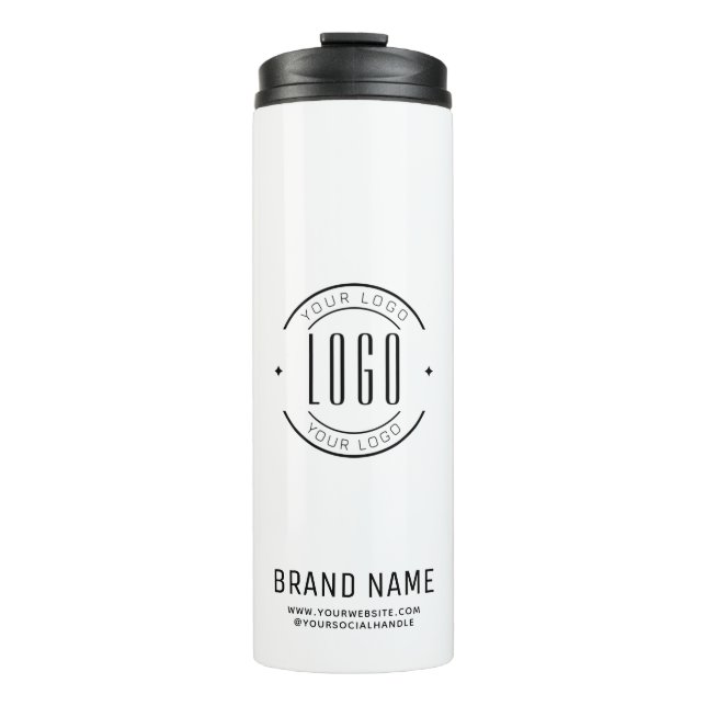 Bouteilles Isothermes logo société commerciale personnalisé moderne (Devant)