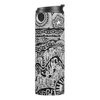 Bouteilles Isothermes Lost in the Pilliga black & white ink art