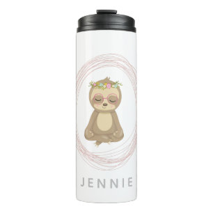 Bouteilles Isothermes Lotus Yoga Rose Cute Design Personnalisé
