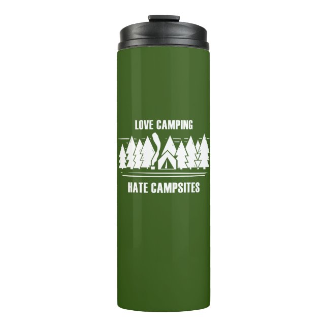 Bouteilles Isothermes Love Camping, Campings Hate (Devant)
