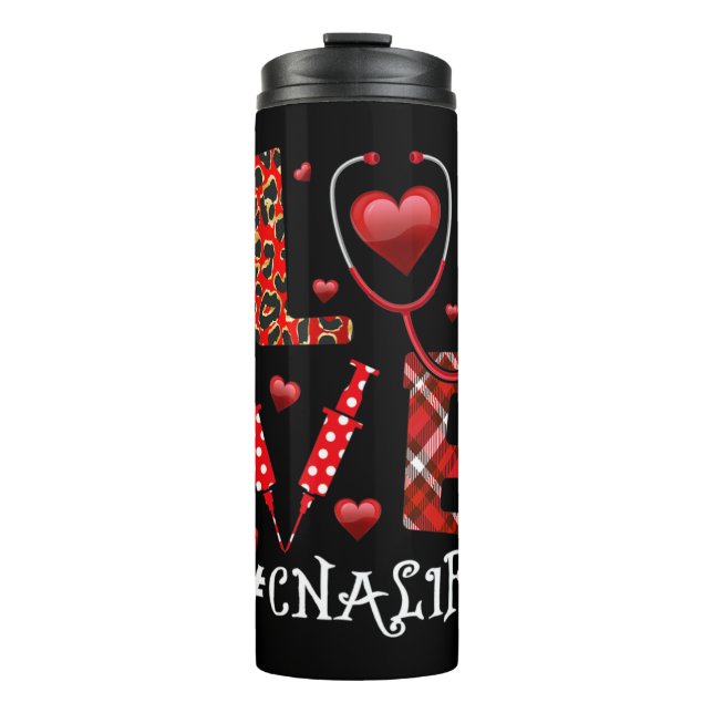 Bouteilles Isothermes Love CNA Life Heart Nurt Lover Saint Valentin  (Devant)