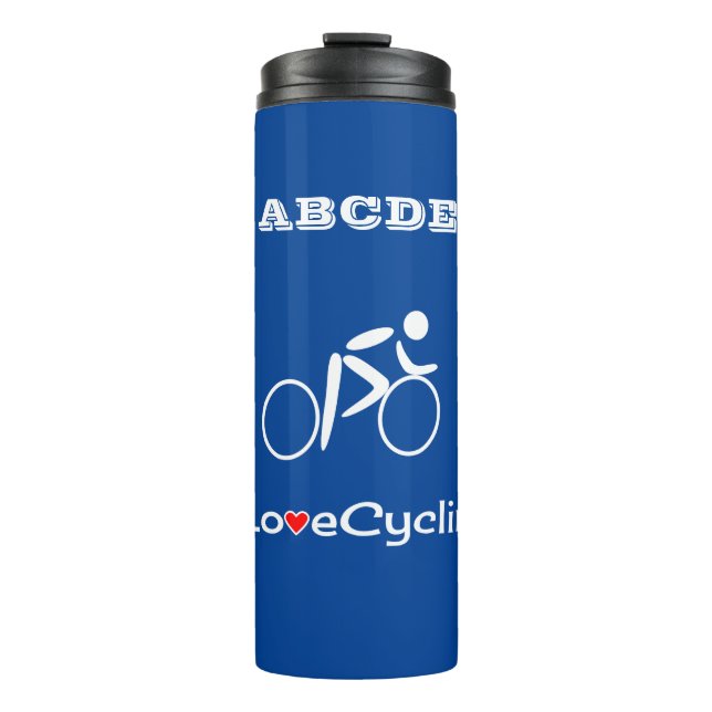 Bouteilles Isothermes Love cycling personnalisable (Devant)