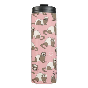 Bouteilles Isothermes Love Ferrets - Pneumatique Thermique Rose