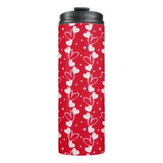 Bouteilles Isothermes Love Hearts Doddles, Red, Thermal Tumbler