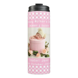 Bouteilles Isothermes Love Mom Simple Elegant girly Blanc & rose photo