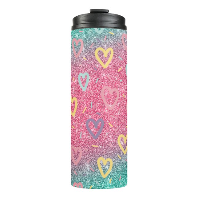 Bouteilles Isothermes Love Parties scintillant Hearts (Devant)