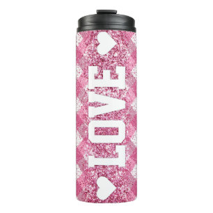 Bouteilles Isothermes Love Rose Plaid
