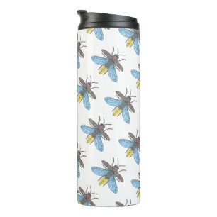 Bouteilles Isothermes Luciole (blanc motif) - Paruline thermique
