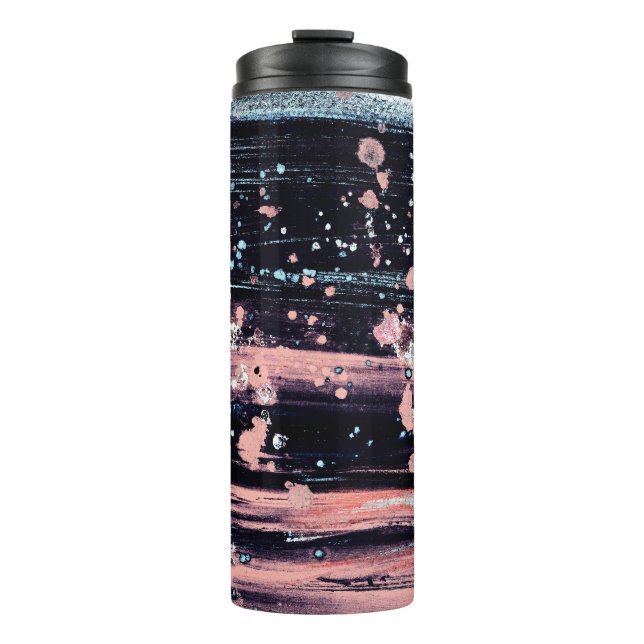 Bouteilles Isothermes Lumière glamour gris foncé rose (Devant)