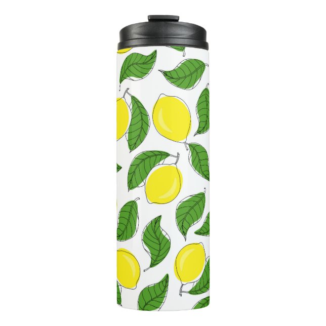 Bouteilles Isothermes Lumineux citrons vert Feuille Motif (Devant)