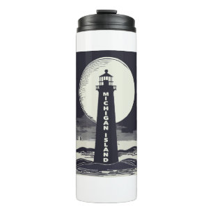 Bouteilles Isothermes Lune phare de Michigan Island