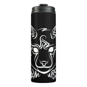 Bouteilles Isothermes Lynx tribale noire et blanche