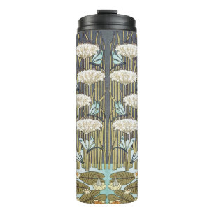 Bouteilles Isothermes Lys d'eau, libellules, Marais Art Nouveau