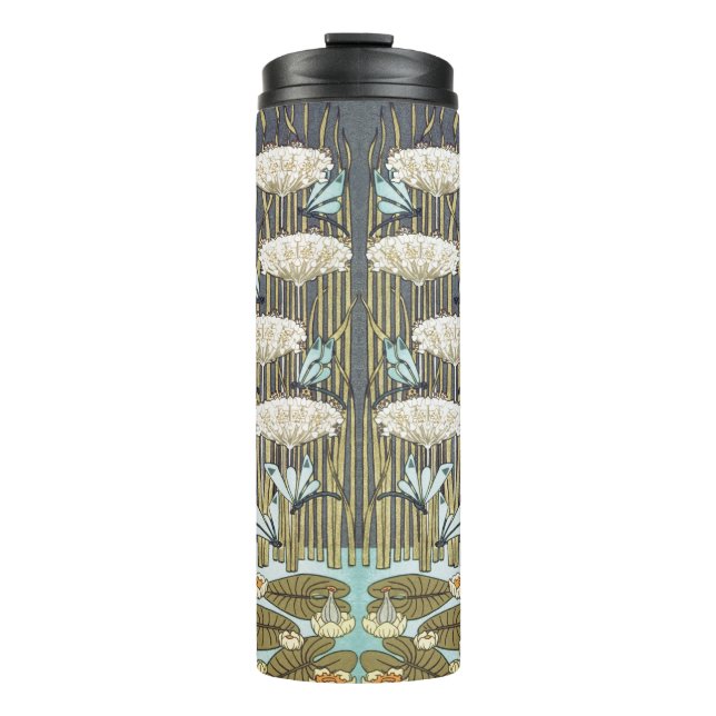 Bouteilles Isothermes Lys d'eau, libellules, Marais Art Nouveau (Devant)
