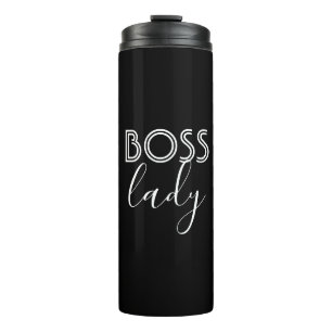 Bouteilles Isothermes Madame Thermal Tumbler de patron   noir et blanc