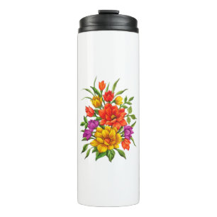 Bouteilles Isothermes Magnifique Bouquet De Fleurs Aquarelle-34123