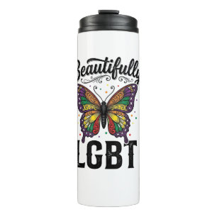 Bouteilles Isothermes Magnifique Chemise LGBT Papillon Vintage Fierté_1