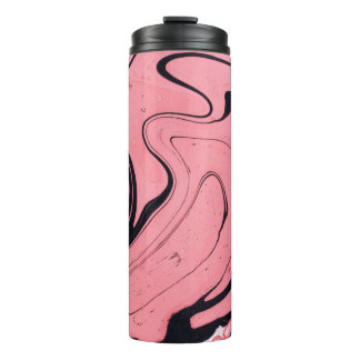 Bouteilles Isothermes Main en marbre rose noir dessinée