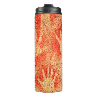 Bouteilles Isothermes Mains sur wallaustralia, art aborigène, aborigène