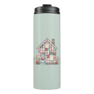 Bouteilles Isothermes Maison Florale Fausse Patchwork Cottagecore