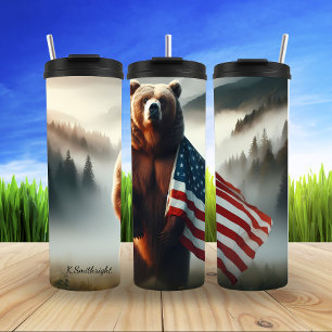Bouteilles Isothermes Majestic Ours Patriotisme Design forestier