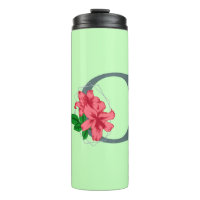 Majuscule C monogramme floral