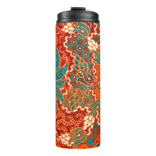 Bouteilles Isothermes Malaysian Batik : Beau Motif d'art.