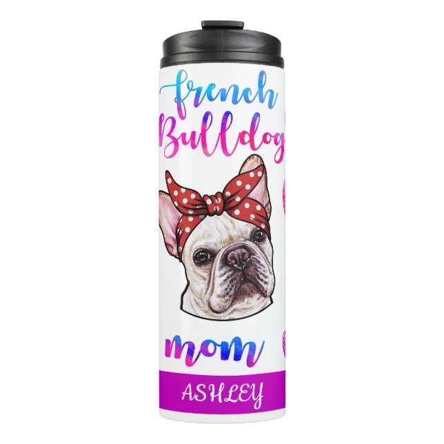 Bouteilles Isothermes Maman Bouledogue Français Mignonne Fête des Mères  (Devant)