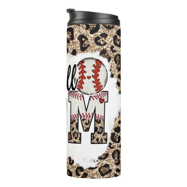 Bouteilles Isothermes Maman Empreinte de léopard de baseball Tumbler Spo (Tourné sur la droite)