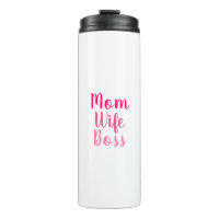 Maman femme patron rose blanc script personnalisé