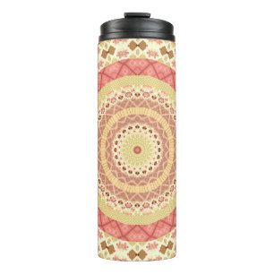 Bouteilles Isothermes Mandala cercle ronde couleur beige pastel