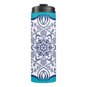 Bouteilles Isothermes Mandel Bleu & Blanc Avec Créatures Tumble Thermiqu