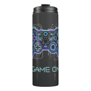 Bouteilles Isothermes Manette de jeu Cyberpunk - Technologie de jeu néon
