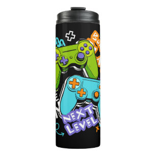 Bouteilles Isothermes Manettes de jeu Graffiti Gaming Né pour jouer