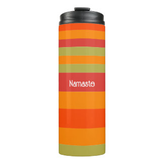 Bouteilles Isothermes Manteau de Yoga Personnalisé Orange Rouge Vert Ray