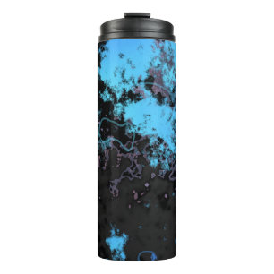 Bouteilles Isothermes Marbre bleu, gris et violet Abstrait