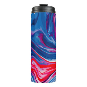 Bouteilles Isothermes Marbre bleu rouge