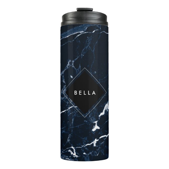 Bouteilles Isothermes MARBRE BLEUE PixDezines MIDNIGHT (Devant)